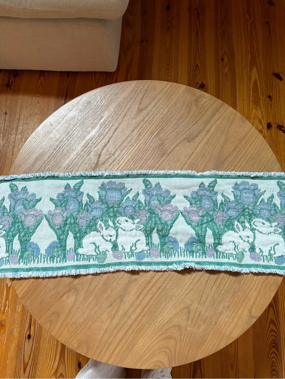 Floral & Bunny Table Runner